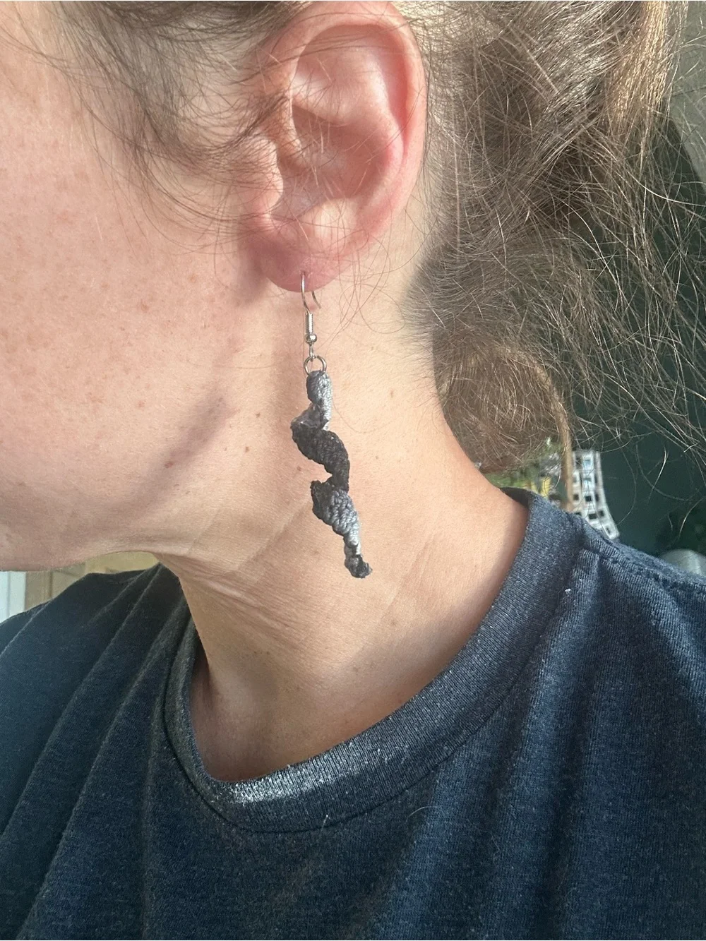 Whimsical crochet earrings